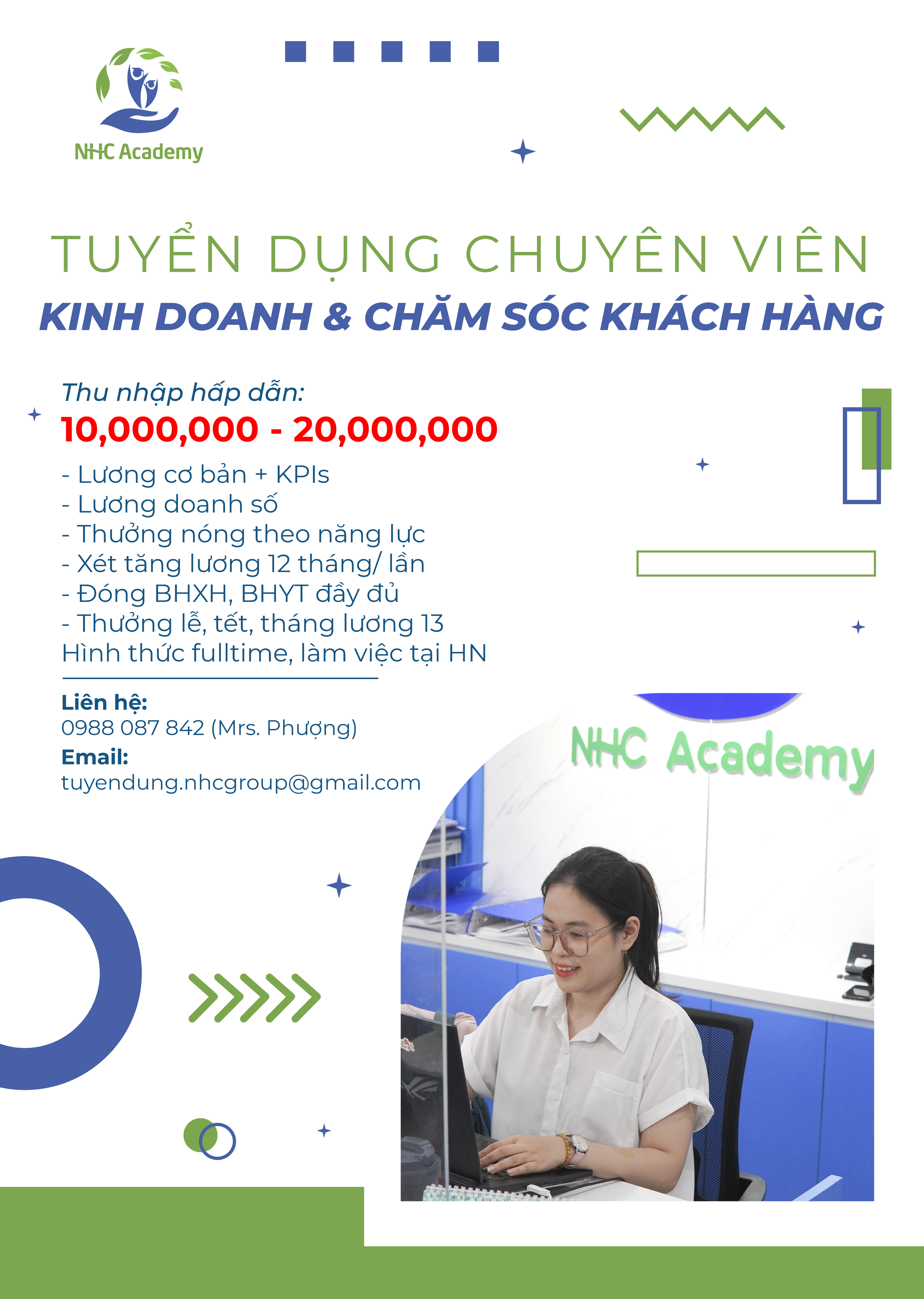 TUYỂN DỤNG CHUYÊN VIÊN KINH DOANH & CSKH