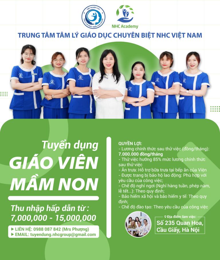 TUYỂN DỤNG GIÁO VIÊN MẦM NON