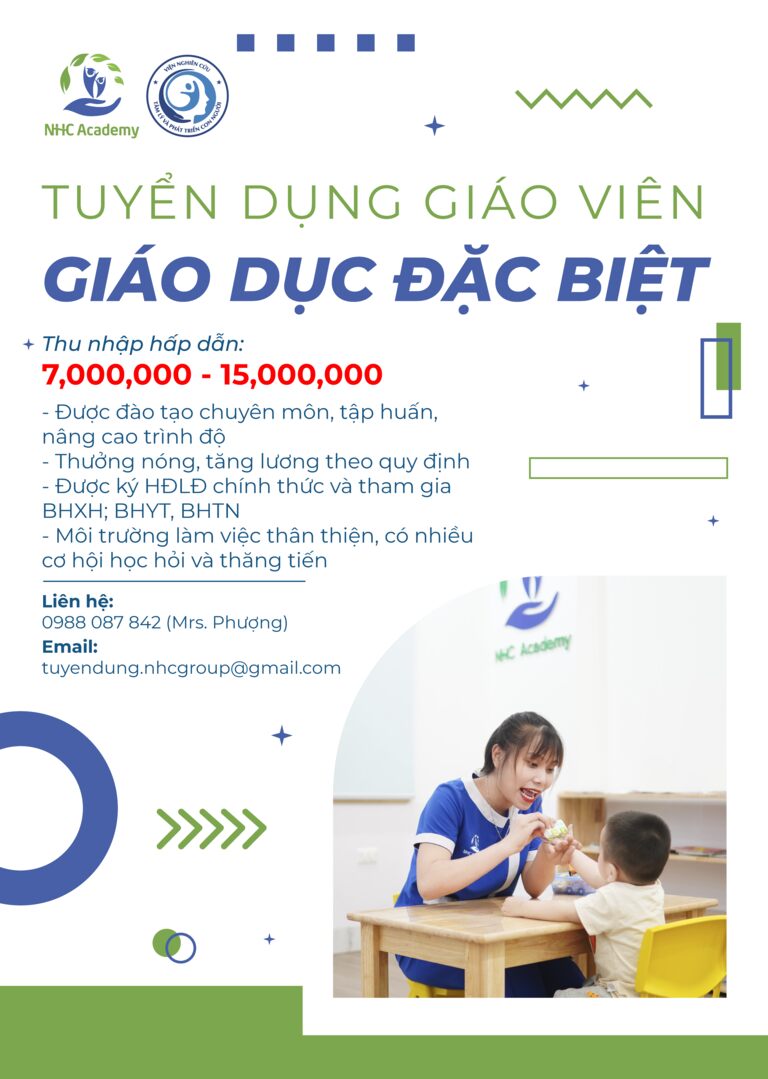 TUYỂN DỤNG GIÁO VIÊN GIÁO DỤC ĐẶC BIỆT